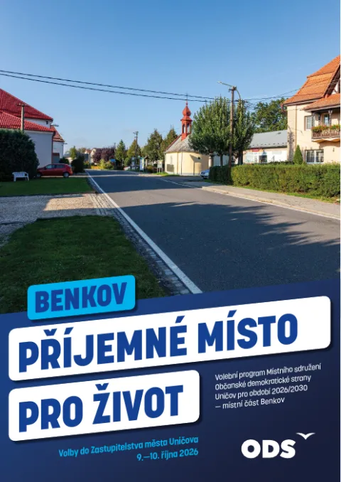 Obálka magazínu pro místní část Benkov
